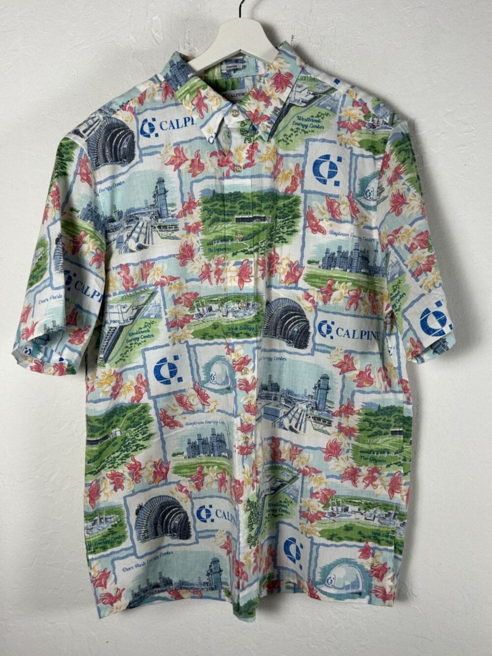 Limited Edition Reyn Spooner Calpine Mens Hawaiian Shirt XL Blue Casual New